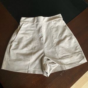 Wilfred Cream Suede Shorts